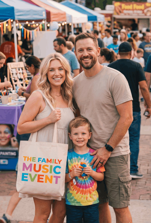 family event tote bags